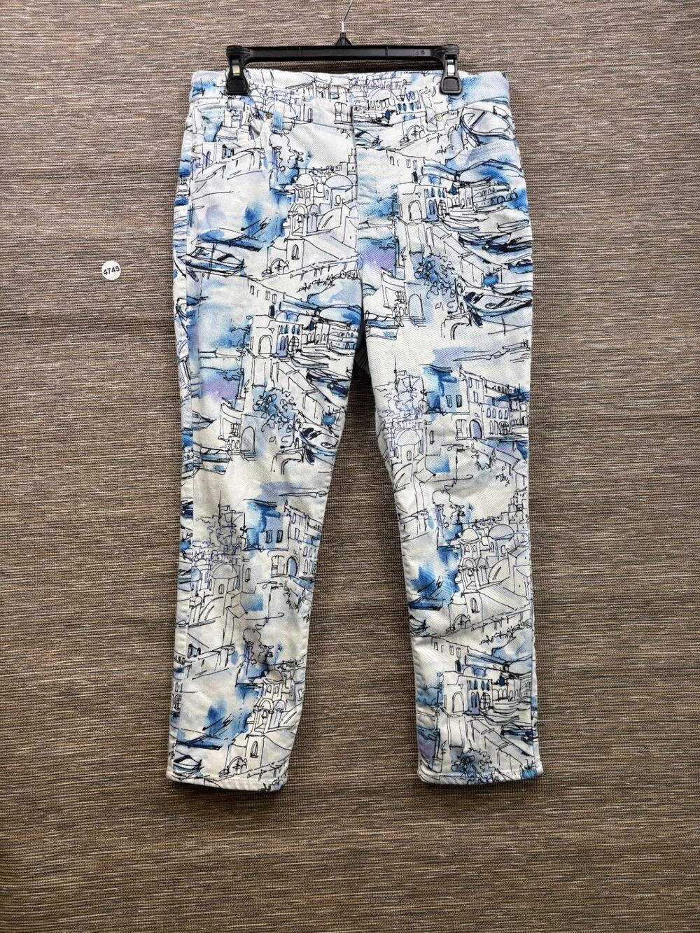 Chico's So Slimming Ankle Pants Blue Mediterranean Womens Size 2P US LP Coastal